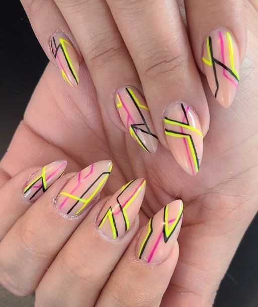 Simple Geometric Nail For Women