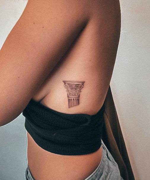 Simple Greek Tattoo For Women