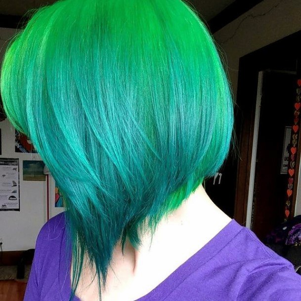 Simple Green Hairstyles For Women