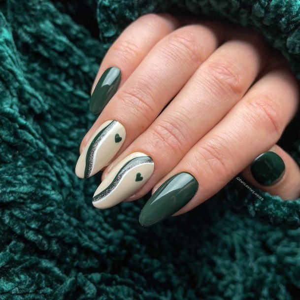 Simple Green Nail For Women