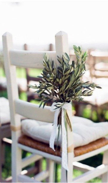 Simple Greens Chair Wedding Decorations