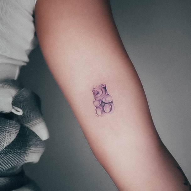 Simple Gummy Bear Tattoo For Women