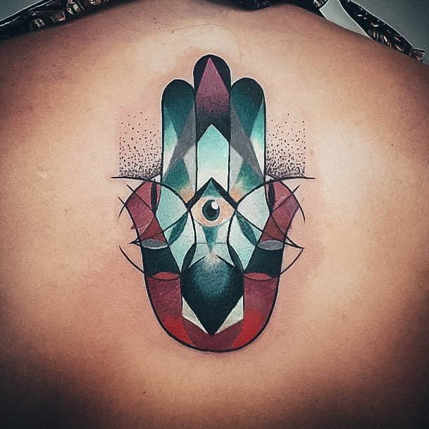 Simple Hamsa Tattoo For Women