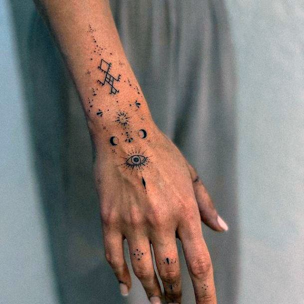 Simple Handpoke Tattoo For Women