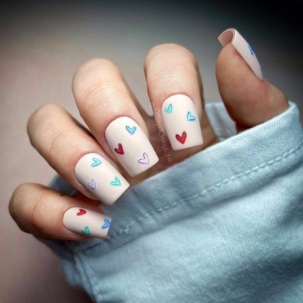 Simple Heart Nail For Women