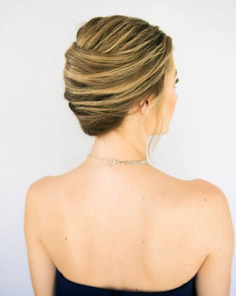 Simple Highlighted French Twist For Women And Girls