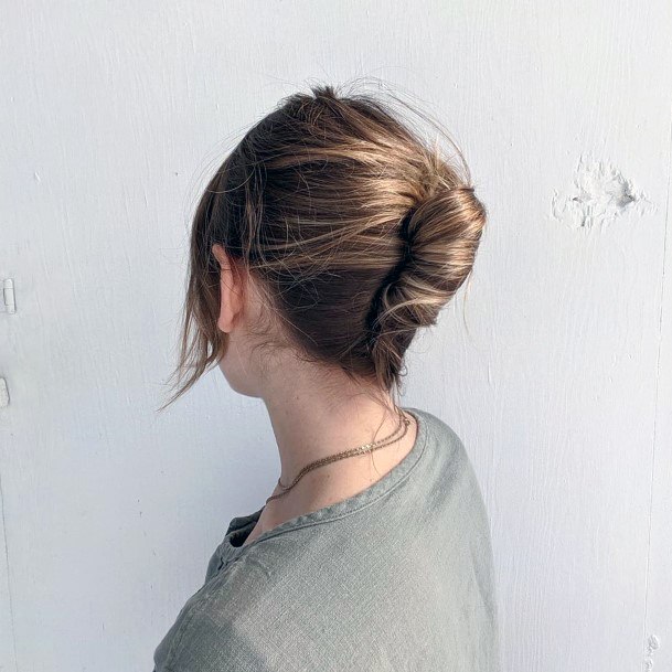 Simple Highlighted Loose But Tucked French Twist For Women And Girls