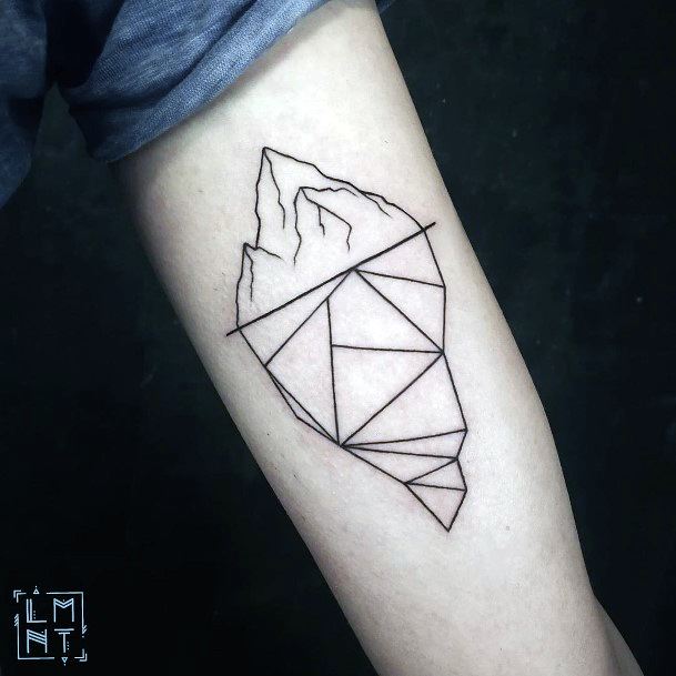 Simple Iceberg Tattoo For Women