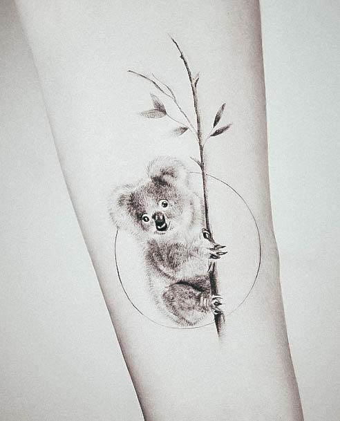 Simple Koala Tattoo For Women