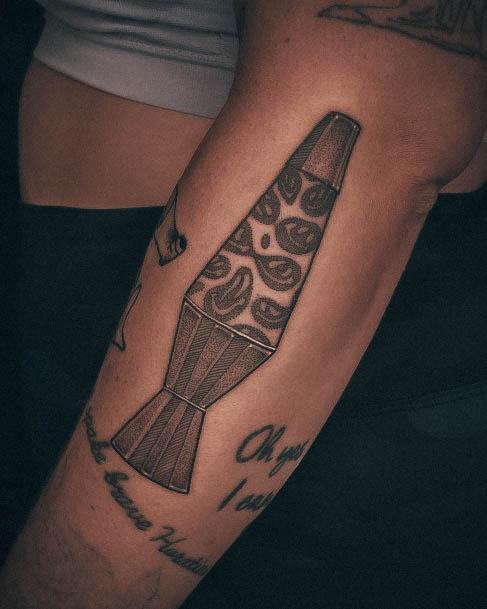 Simple Lava Lamp Tattoo For Women