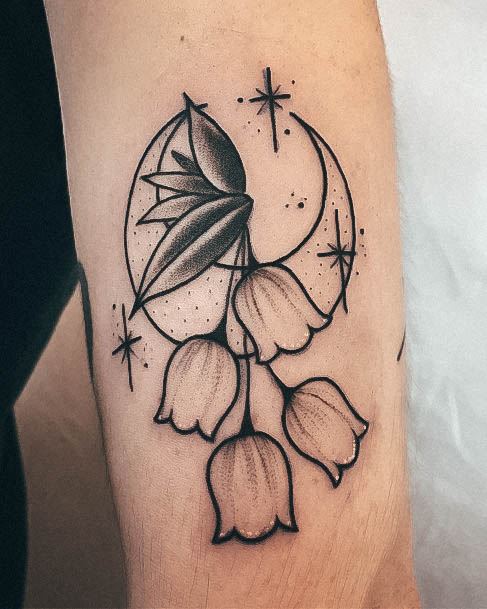 Simple Lily Of The Valley Tattoo For Women