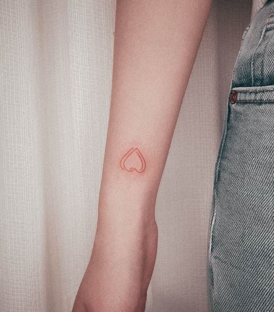 Simple Love Tattoo For Women