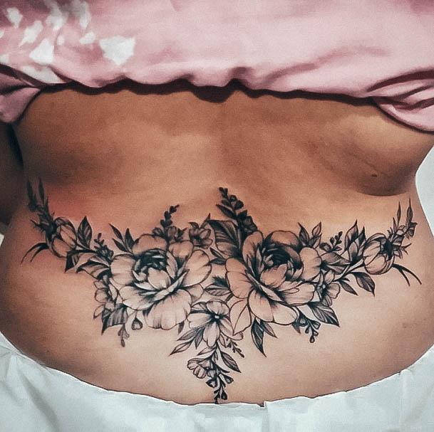 Simple Lower Back Tattoo For Women