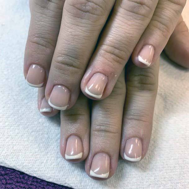 Simple Manicured Nails French Tip