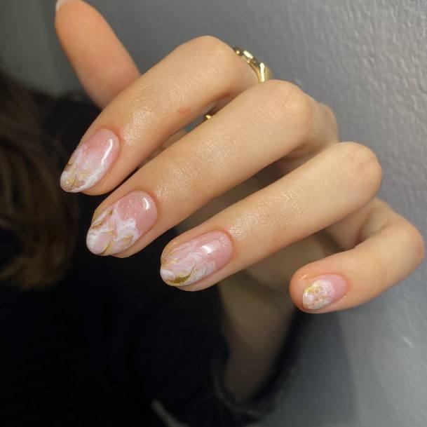 Simple Marble Nail For Women