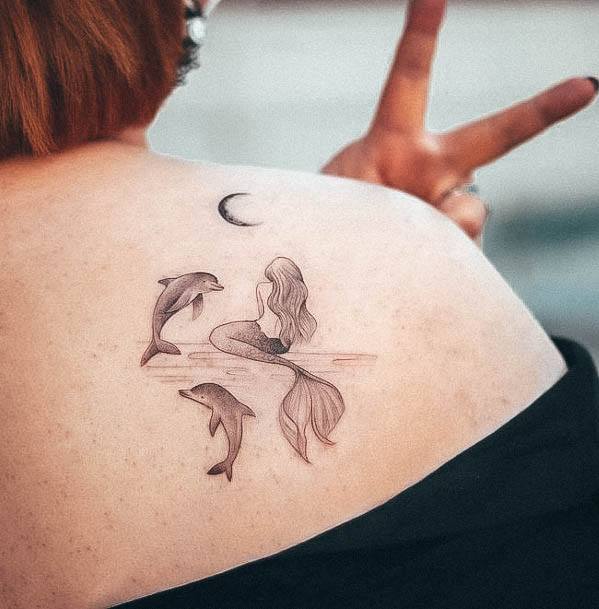 Simple Mermaid Tattoo For Women