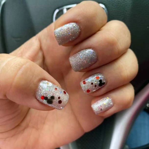 Simple Mickey Mouse Nail For Women