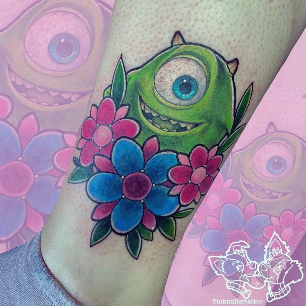 Simple Monsters Inc Tattoo For Women