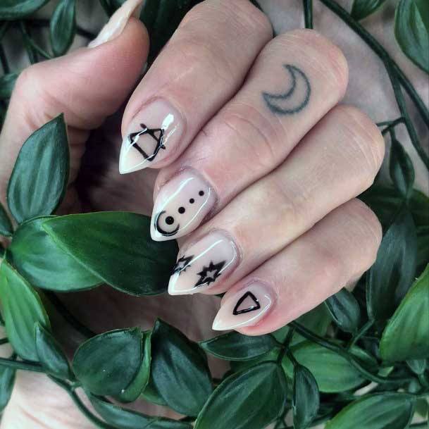 Simple Moon Nails Women