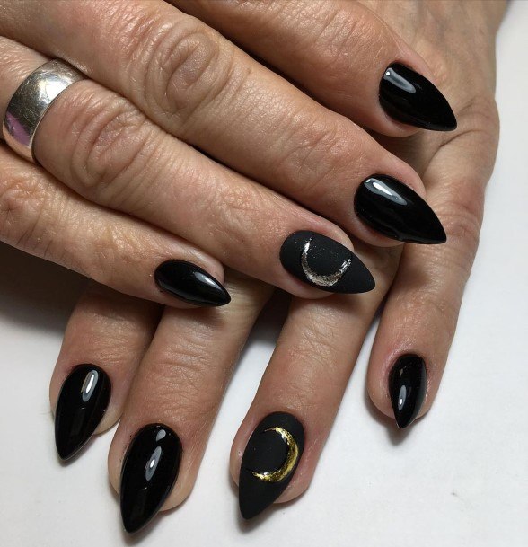 Simple New Moon Nail For Women