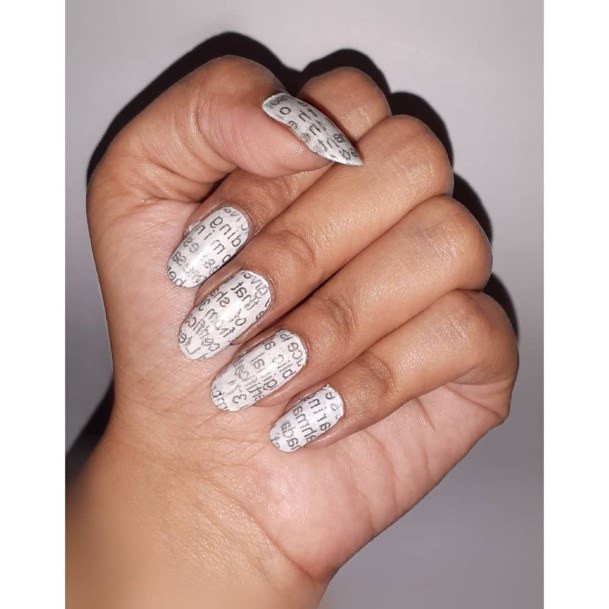 Simple Newspaper Nail For Women