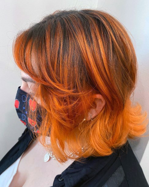 Simple Orange Hairstyles For Women