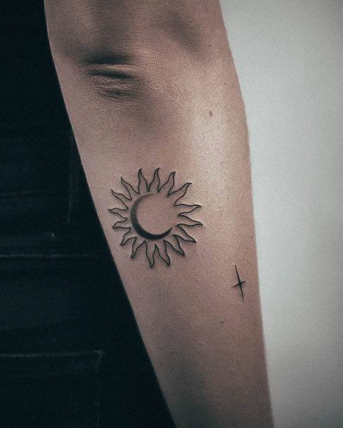 Simple Outline Tattoo For Women