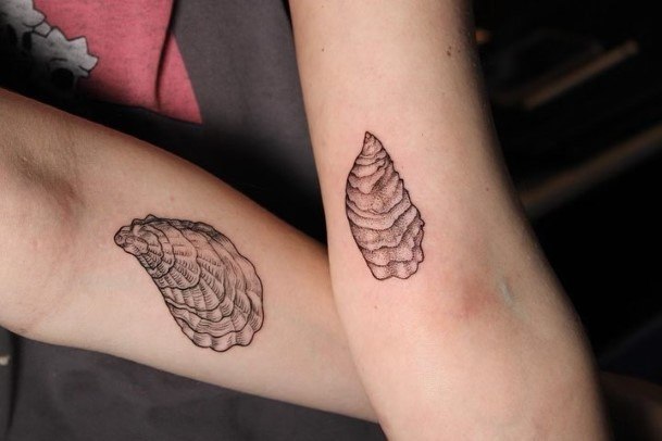 Simple Oyster Tattoo For Women