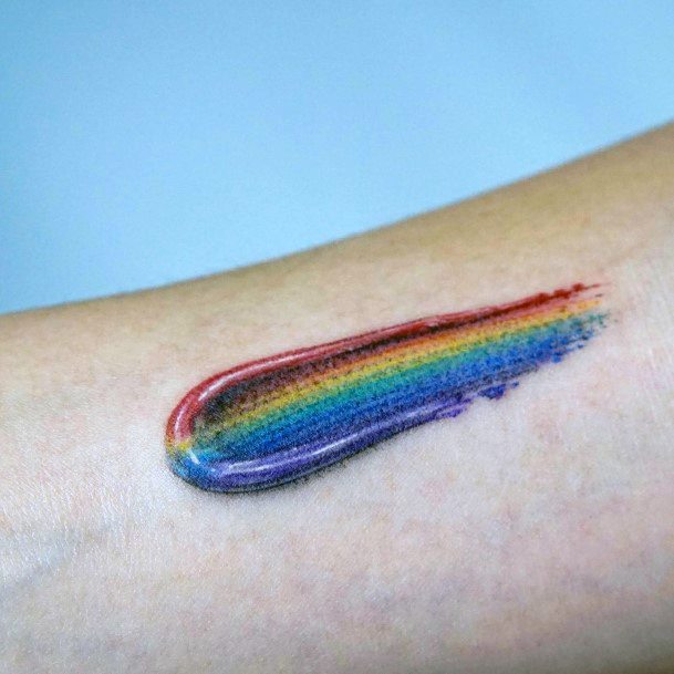 Simple Palette Texture Tattoo For Women