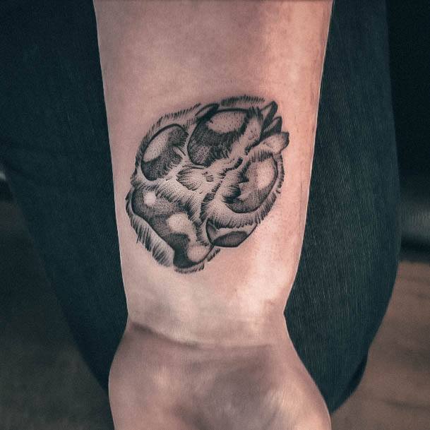 Simple Paw Print Tattoo For Women