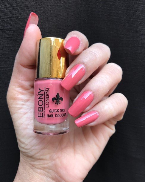 Simple Peach And Pink Nail For Women