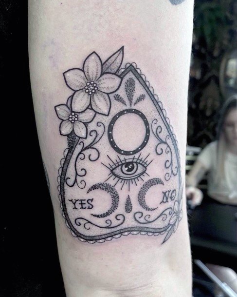 Simple Planchette Tattoo For Women