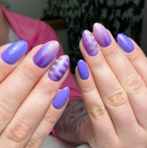 Simple Purple Nail For Women