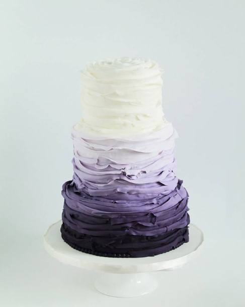 Simple Purple Wedding Cake