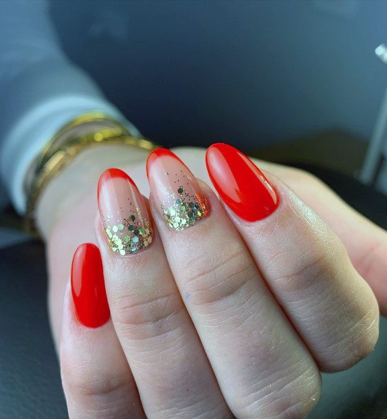 Simple Red Summer Nail For Women