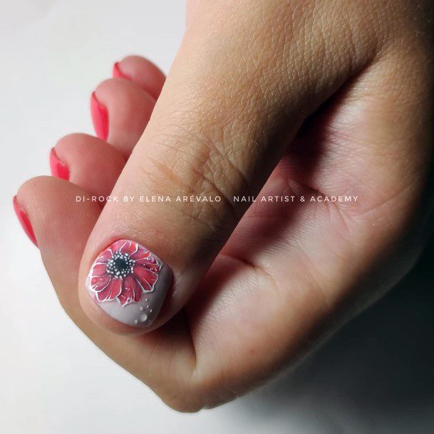 Simple Salmon Nail For Women