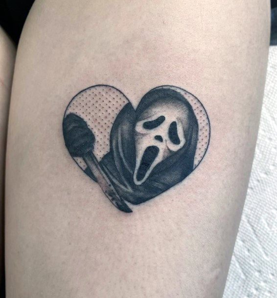 Top 100 Best Scream Tattoos For Women Scary Movie Design Ideas