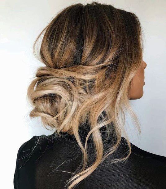 Simple Scrunched Bun Hairstyle For Women