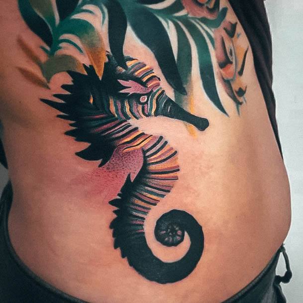 Simple Seahorse Tattoo For Women