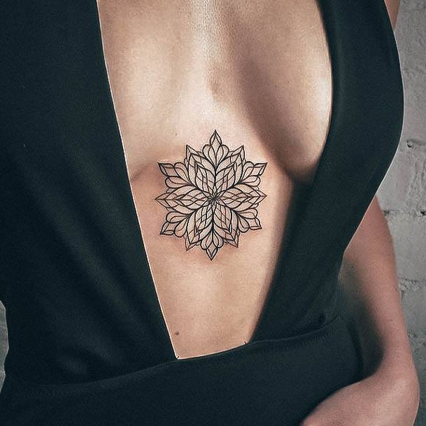 Simple Small Chest Tattoo For Women