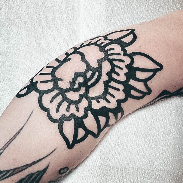 Simple Small Feminine Elbow Tattoo Designs For Women