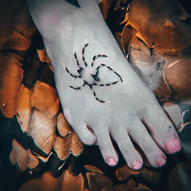 Simple Spider Tattoo For Women