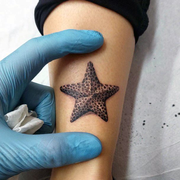 Simple Starfish Tattoo For Women