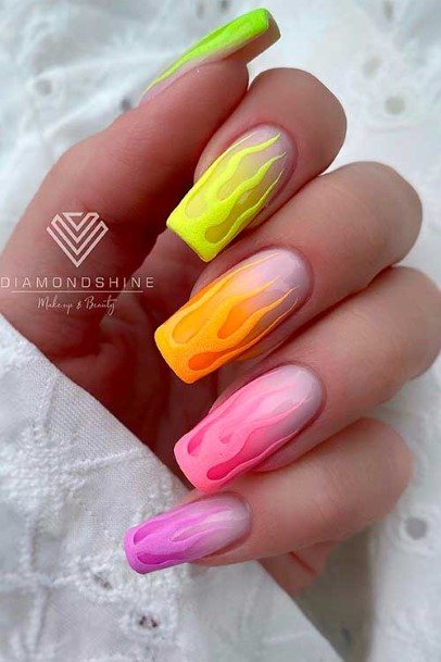 Simple Summer Matte Nail For Women