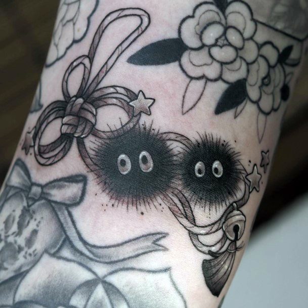 Simple Susuwatari Tattoo For Women