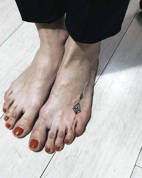 Simple Tattoo Womens Foot