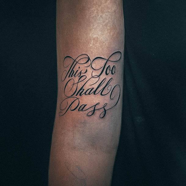 Simple This Too Shall Pass Tattoo For Women