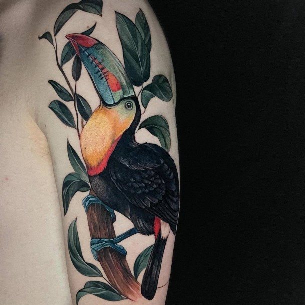 Simple Toucan Tattoo For Women