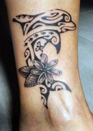 Simple Tribal Tattoo Womens Ankles