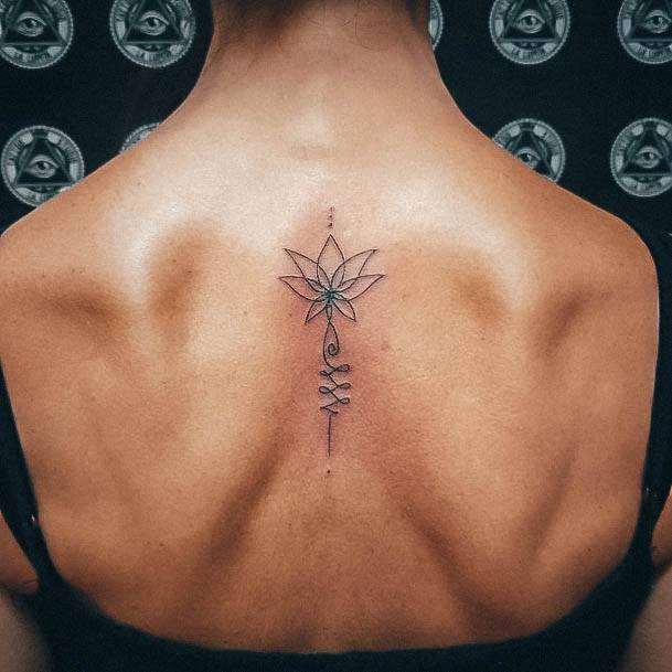 Simple Unalome Tattoo For Women